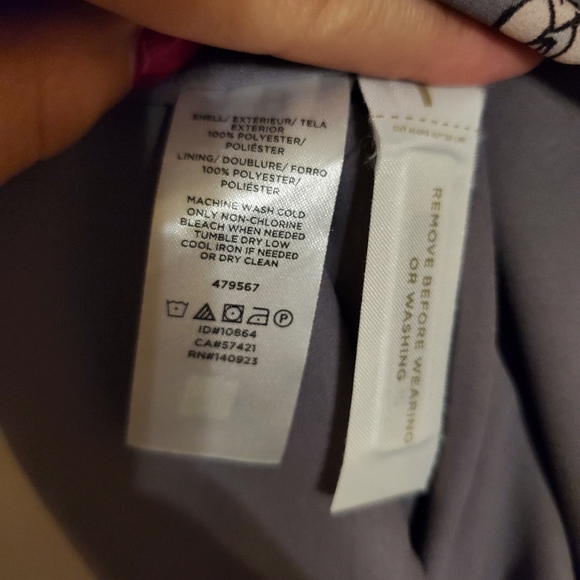 Loft Lilac Garden Flutter Button Shirt Dress - Picture 6 of 7